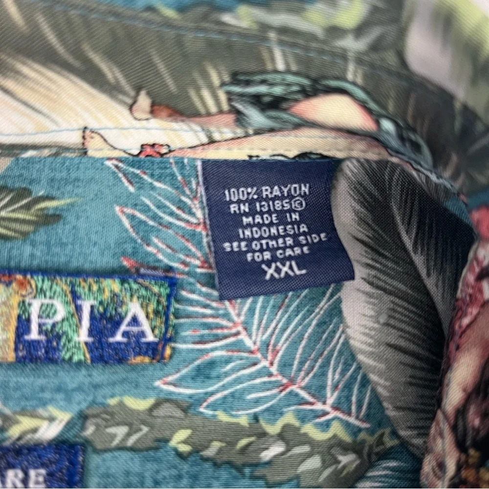 Campia Mens Hawaiian Shirt Easy Care Hulu Girls Floral Cars Tropical Rayon XXL - Picture 8 of 9